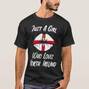 T-shirt Lèvres Bouche Amour Drapeau d'Irlande du Nord