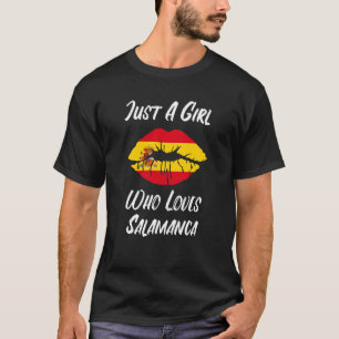 T-shirt Lèvres Bouche Amour Drapeau Espagnol Salamanca