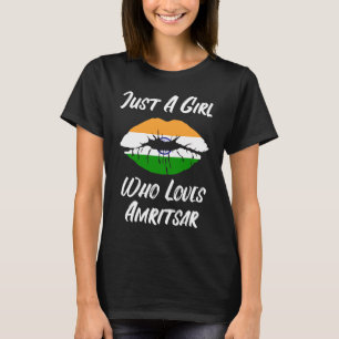 T-shirt Lèvres Bouche Amour Drapeau Indien Amritsar