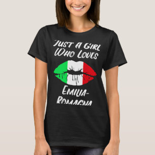 T-shirt Lèvres Bouche Amour Drapeau Italien Emilie Romagne