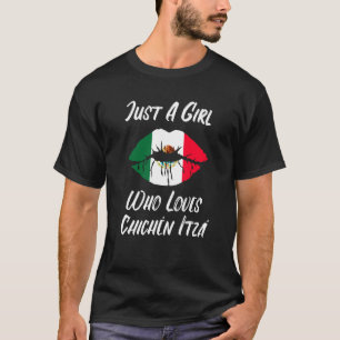 T-shirt Lèvres Bouche Amour Drapeau Mexicain Chichen Itza