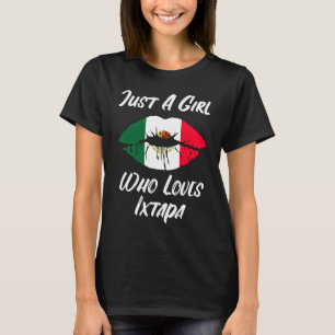 T-shirt Lèvres Bouche Amour Drapeau Mexicain Ixtapa