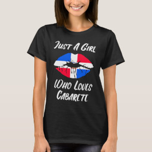 T-shirt Lèvres Bouche Amour Drapeau République dominicaine