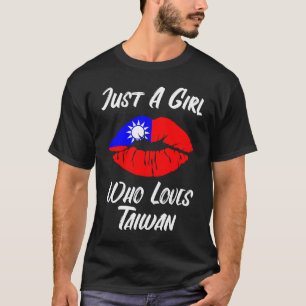 T-shirt Lèvres Bouche Amour Drapeau Taïwanais Taïwan