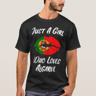 T-shirt Lèvres Bouche Amour Portugais Drapeau Algarve