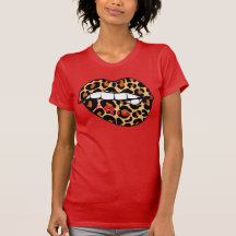T-shirt Lèvres Cheetah