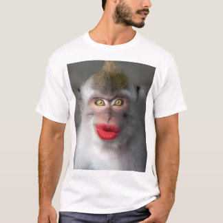 T-shirt lèvres de singe drôles