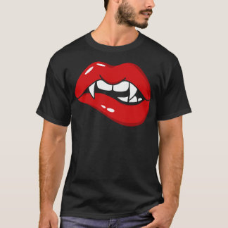 T-shirt Lèvres de vampire avec Fang