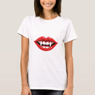 T-shirt Lèvres de vampire rouges