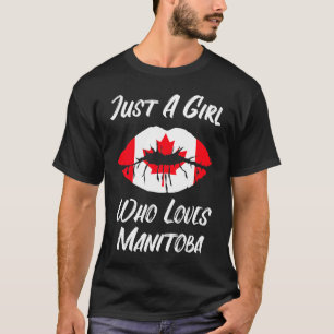T-shirt Lèvres et bouche aiment le drapeau canadien Manito