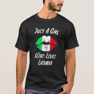 T-shirt Lèvres et Bouche Amour Drapeau Italien Ligurie