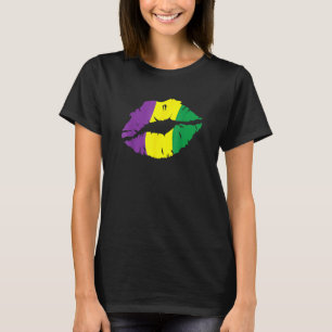 T-shirt Lèvres Kiss Mardi Gras Nouvelle-Orléans Pour Femme