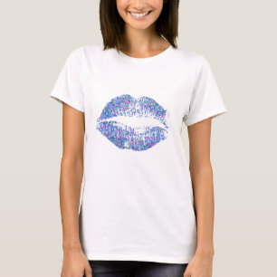 T-shirt Lèvres Pailletées Multicolores #9