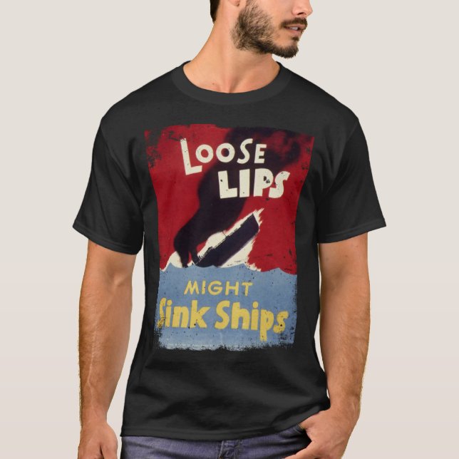 T-shirt Lèvres Perdues pourrait couler des navires 2ÈME GU (Devant)