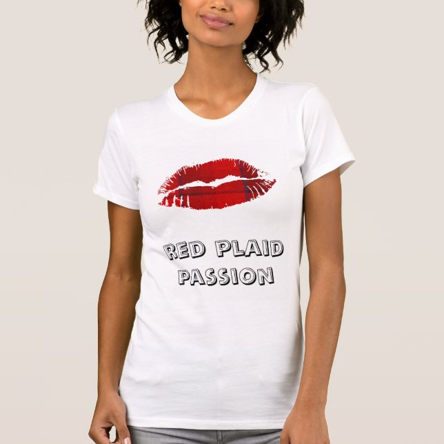 T-shirt Lèvres Plaid (Devant)