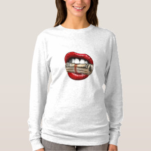 T-shirt Lèvres riches - Puissance monétaire audacieuse