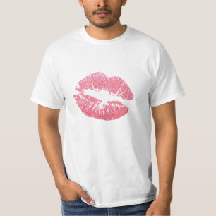 T-shirt Lèvres rose pâle