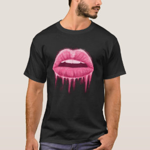 T-shirt Lèvres roses Lipstick Kiss Mark Make Artist Cosmet
