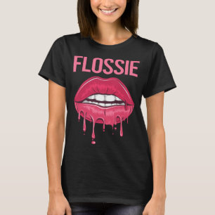 T-shirt Lèvres roses - Nom du Flossie