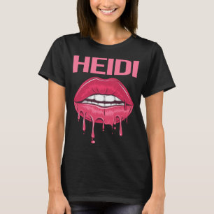 T-shirt Lèvres roses - Nom Heidi