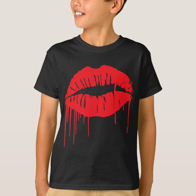 T-shirt Lèvres rouges Lèvres de la mode, Lèvres, Lèvres ro (Devant)