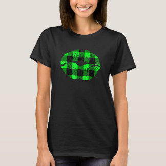 T-shirt Lèvres vertes Lèvres Plaid Buffalo Lucky St Patric