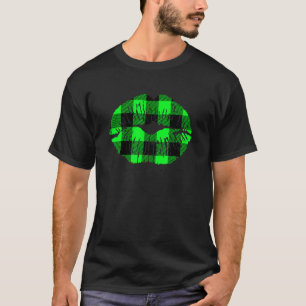 T-shirt Lèvres vertes Lèvres Plaid Buffalo Lucky St Patric
