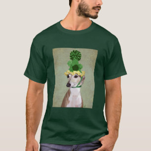 T-shirt Lévrier dans le casquette tricoté par vert