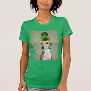 T-shirt Lévrier dans le casquette tricoté par vert