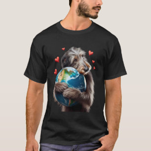 T-shirt Lévrier Écossais Chien Jour de la Terre Câlin Amou
