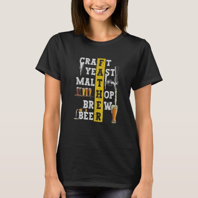 T-shirt Levure d'artisanat Malt Hop Brew Bière papa brasse (Devant)