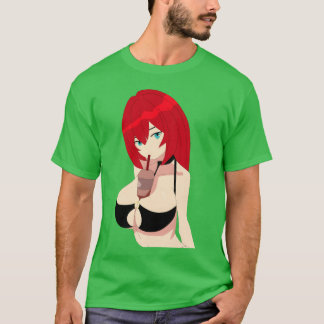 T-shirt Lewd anime girl funny