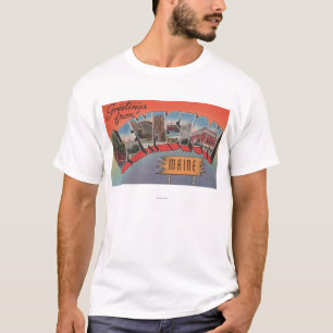 T-shirt Lewiston, Maine - grandes scènes de lettre
