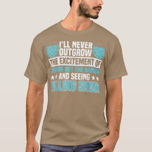 T-SHIRT L'EXCITATION DE VOIR DES DONS DE NEIGE TOMBANTS