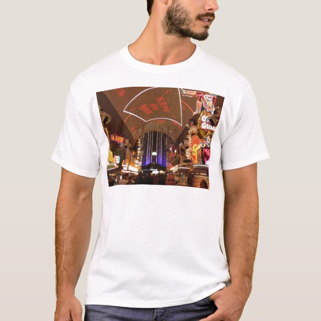 T-shirt L'expérience de rue de Fremont - Las Vegas (Devant)