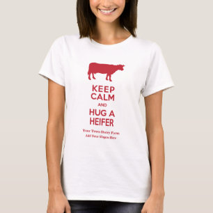 T-shirt L'exploitation laitière gardent le calme et