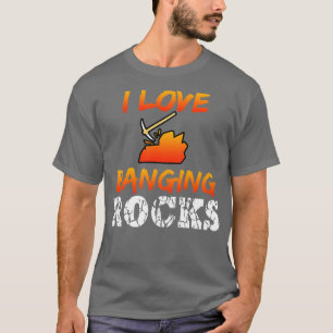 T-shirt L'exploitation minière J'aime battez des rochers
