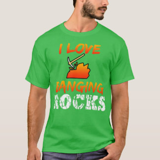 T-shirt L'exploitation minière J'aime battez des rochers