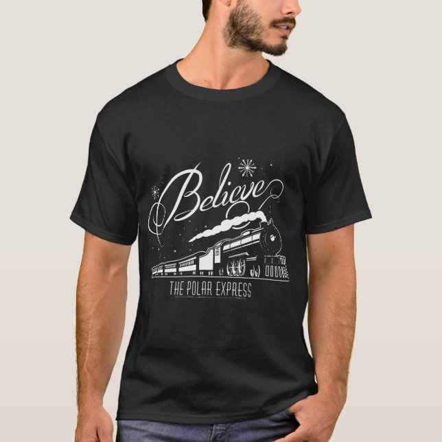 T-shirt L'Express Polaire croit au train de Noël (Devant)