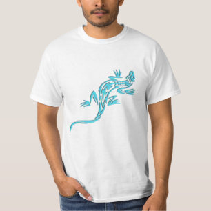 T-shirt Lézard bleu tribal