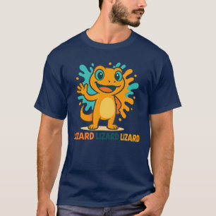 T-shirt Lézard Lézard Lézard Mème mignon