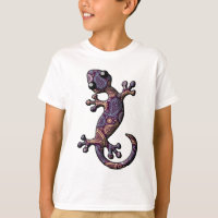 Lézard pourpre bleu de Gecko d'escalade