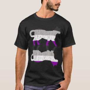 T-shirt Lgbt Ace Pride Asexualité Drapeau Animaux Animaux 