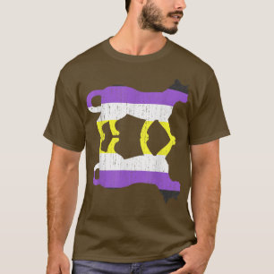 T-shirt LGBT Agender Drapeau Non binaire Animal Animal Cat