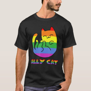 T-shirt Lgbt Ally Cat Pride Mois Cat Lgbt Supporters