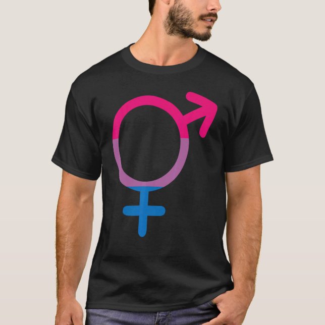 T-shirt Lgbt Bi Pride Fier Bisexuel Bisexualité Drapeau (Devant)