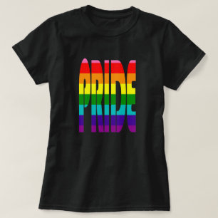 T-shirt LGBT coloré Rainbow Text LGBTQ Gay pride Support