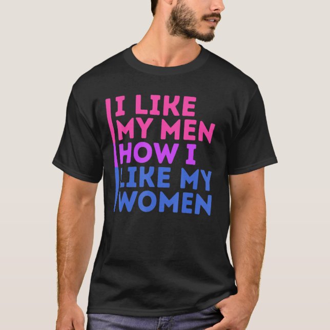 T-shirt Lgbt Fierté J'Aime Mes Hommes Comment J'Aime Mes F (Devant)