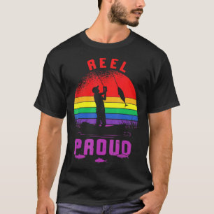 T-shirt Lgbt Fishing Reel Fier Gay Angler Retro Queer Pri