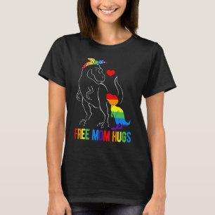 T-shirt LGBT Free Mom Hugs Dinosaur Rex Mamasaurus Ally Ra